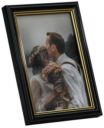 Ramka na zdjęcie 10x15 Black&Gold Duo Classic frez