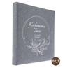 Album tradycyjny 60 czarnych stron Linen Grey, personalizacja Dzień Taty